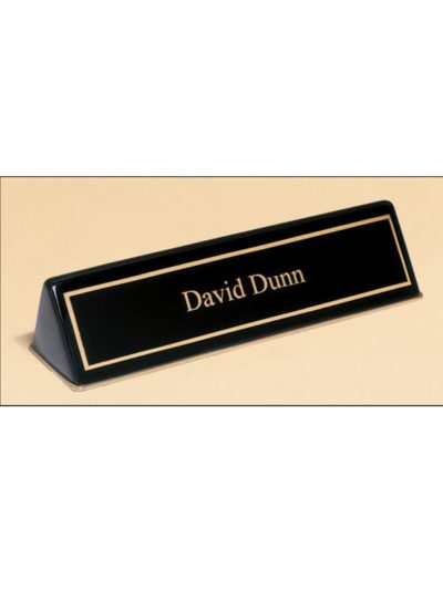 Black Stained Piano-Finish Nameplate - 556
