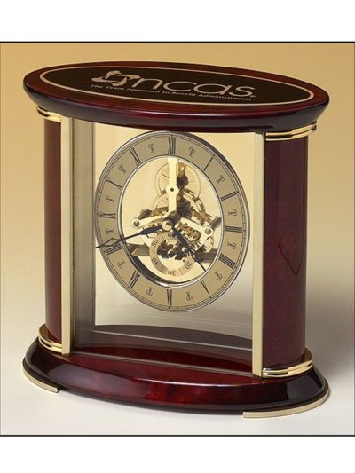 Rosewood Finish Skeleton Clock - BC523