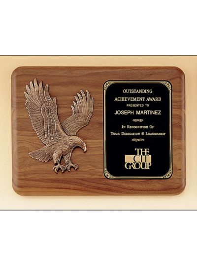 American Walnut Eagle Plaque - P1683 - MADE IN USA