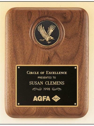American Walnut Eagle Plaque - P2294 - MADE IN USA