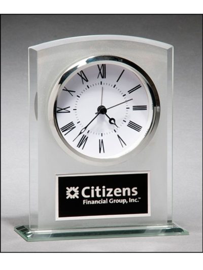 Glass Clock with Frosted Top - BC985