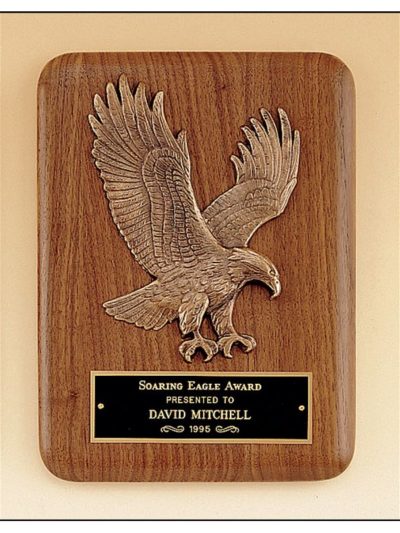 American Walnut with Sculptured Relief Eagle - P1681 - MADE IN USA