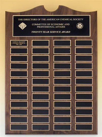 Roster Series Traditional American Walnut Plaque - P3945 - MADE IN USA