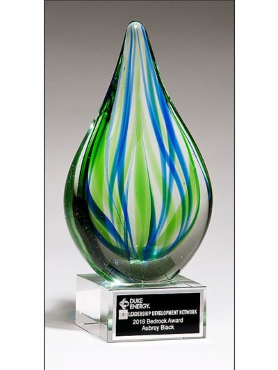 Blue and Green Art Glass Award - 2266