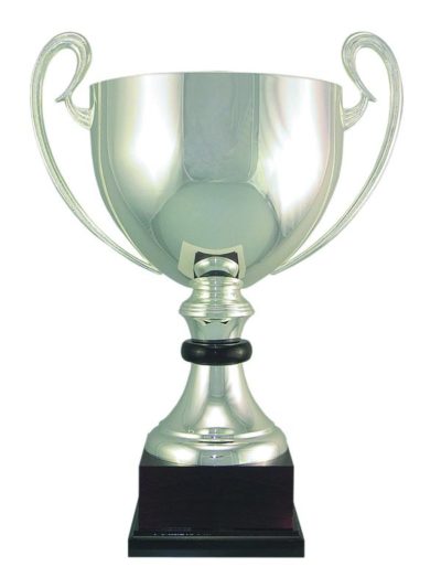Silver Plated Italian Cup on Wood Base - 100 Series