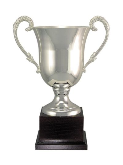 Silver Plated Italian Cup on Wood Base - 106 Series