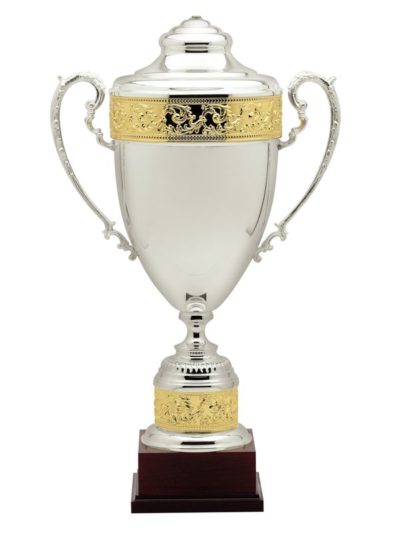 Silver Plated Italian Cup on Wood Base - 1191 Series