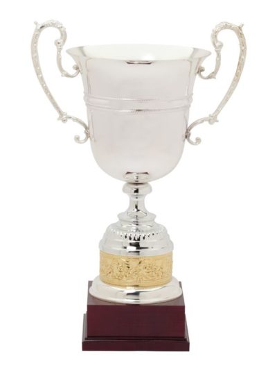 Silver Plated Italian Cup on Wood Base - 1444 Series