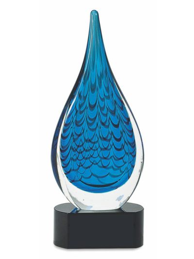 Blue Raindrop Art Glass - AGS19