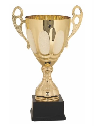 Metal Cup Trophy with Frosted Panels - CMC701