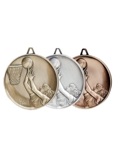 Basketball Female Die Cast High Relief Medal - 920053