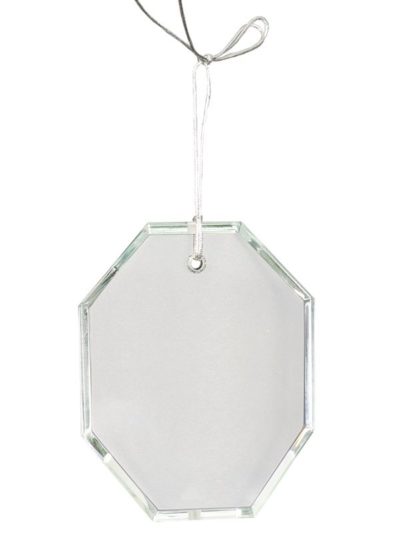 Crystal Octagon Christmas Ornament - CRY3619