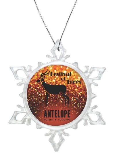 Clear Snowflake Christmas Ornament - HH102