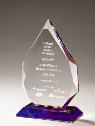 Flame Series Crystal Award with Prism-Effect Base - K9257