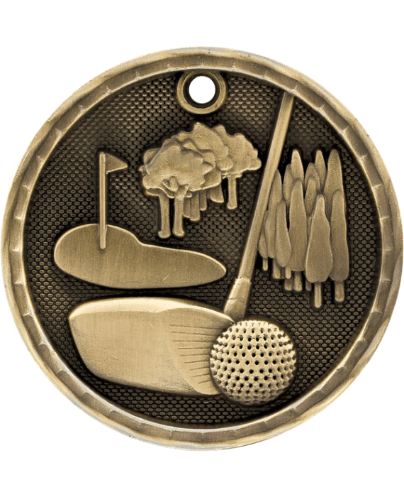 3D Golf Medal-3D207