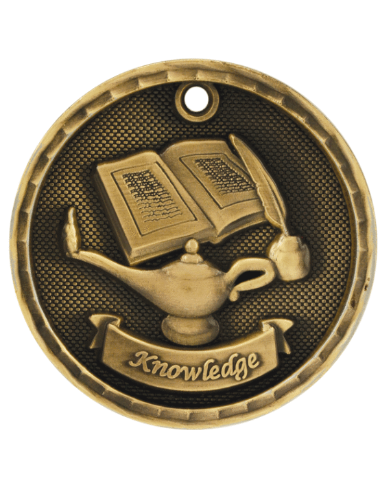 3D Lamp of Knowledge Medal-3D303
