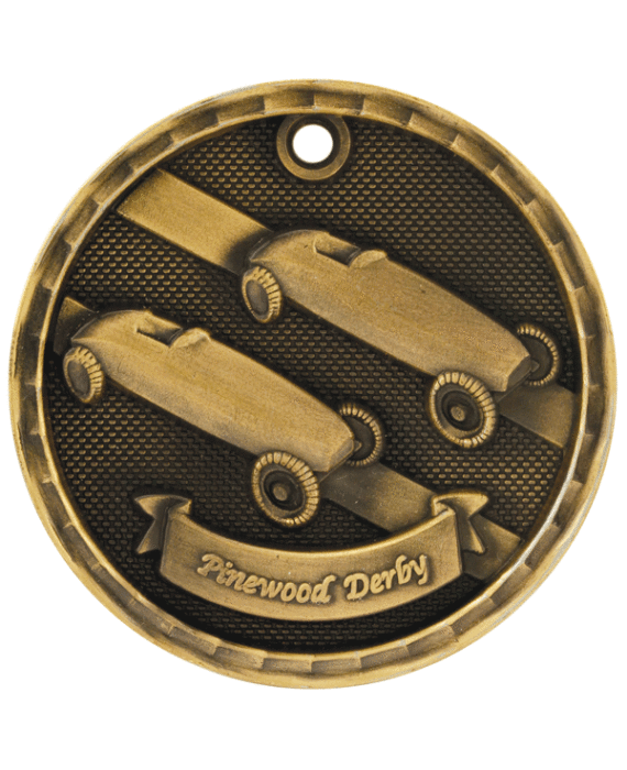 3D Pinewood Derby Medal-3D308