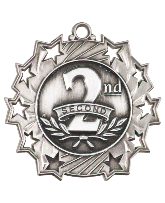 Ten Star 2nd Place Medal-TS421S