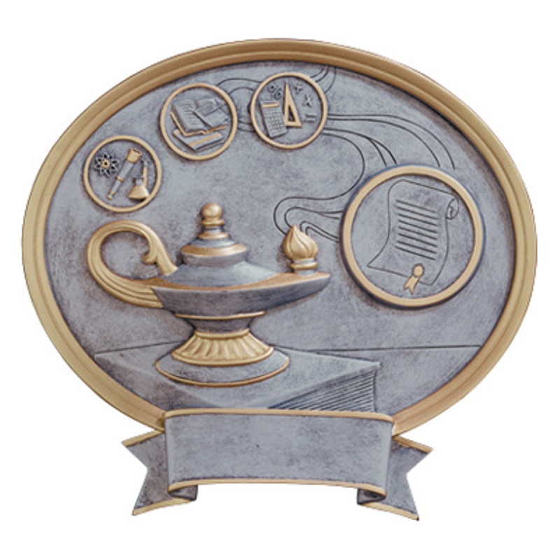 Overstock - Knowledge Oval Legend Resin 8.5"x8" - 54363GS