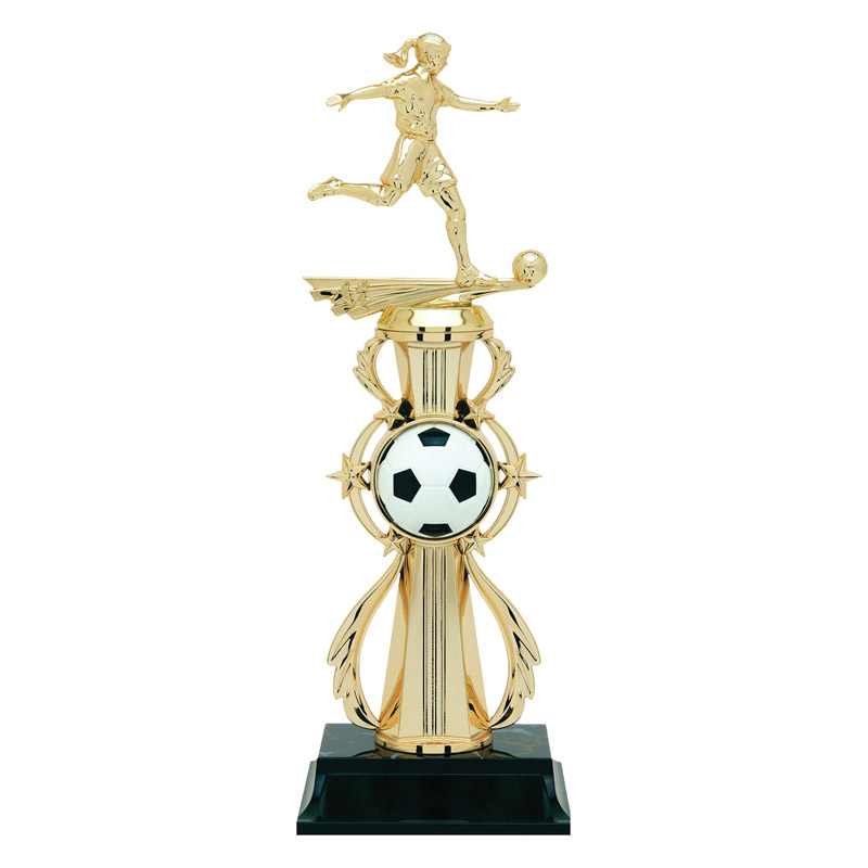Color Sport Assembled Trophy, Soccer Female - 96514G