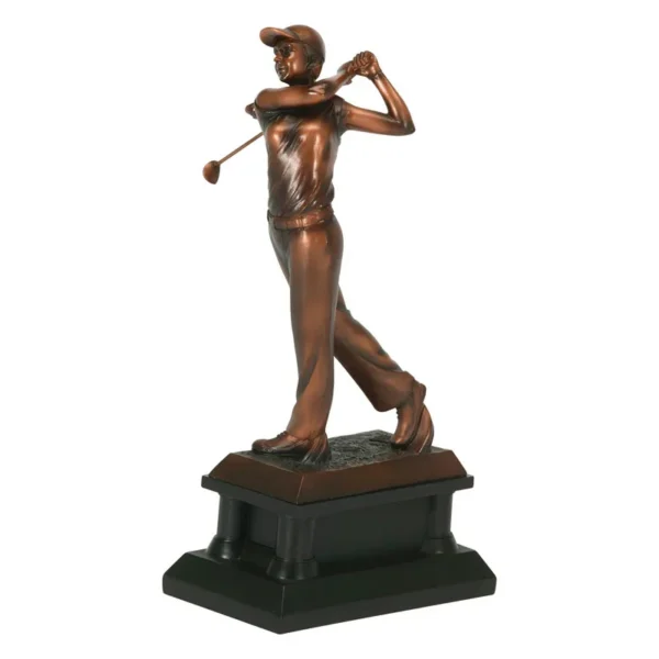 golf award Championship Series Large Bronze Finish Female Golf Sculpture – 65622Z Bronze Bronze product image