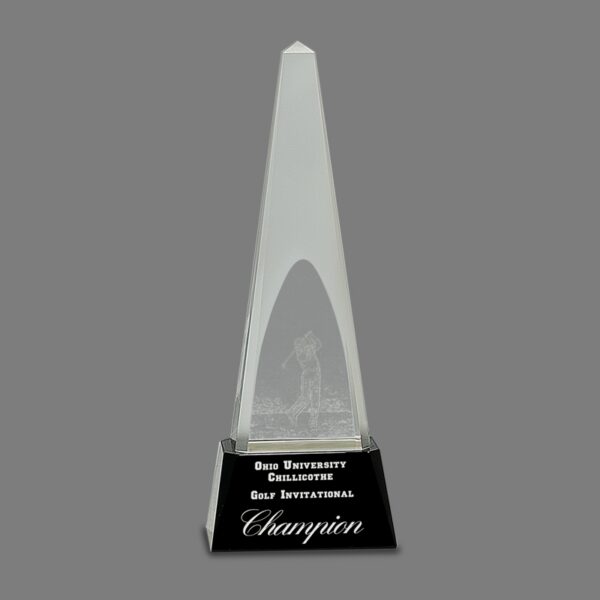 golf award Golf Crystal 3D Golf Spire Award – CRY054 Crystal Crystal product image