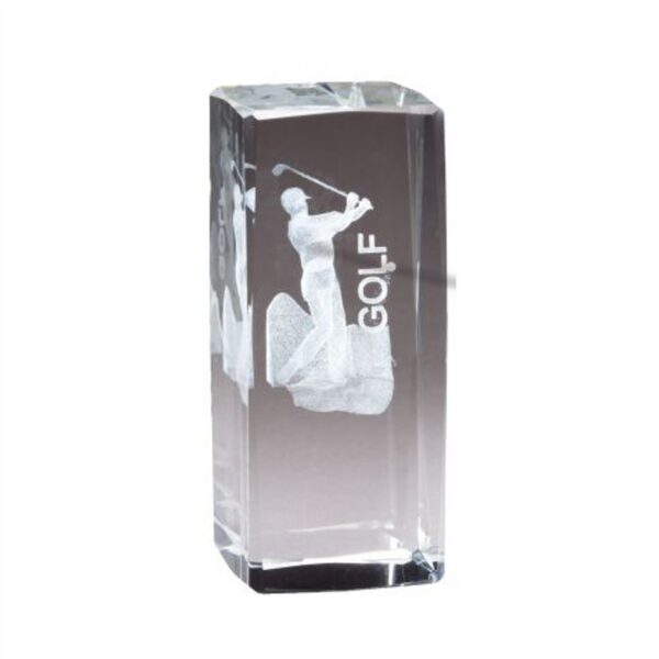 golf award Collegiate Series Golf Male Crystal Block – CRY1213 Crystal Crystal product image