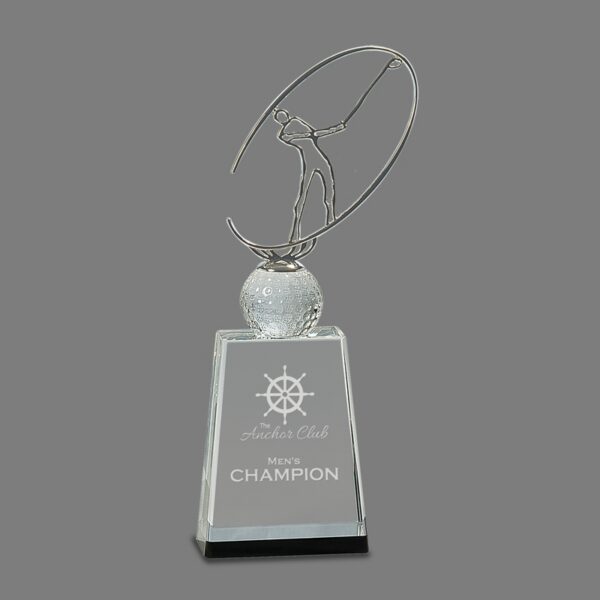 golf award Golf Crystal Pedestal Award – CRY146 Crystal Crystal product image