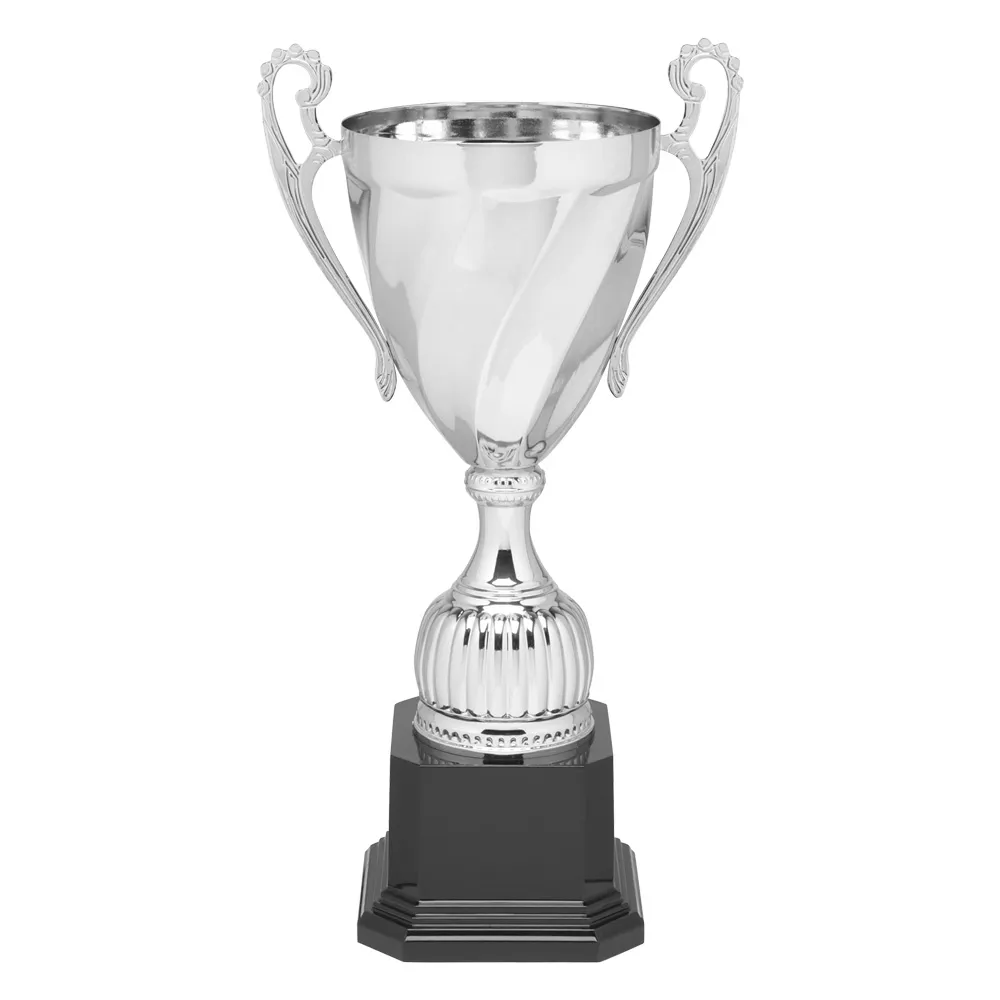 trophy Lucca Silver Metal Cup on Black Base – LC15S Silver Black Silver Black product image